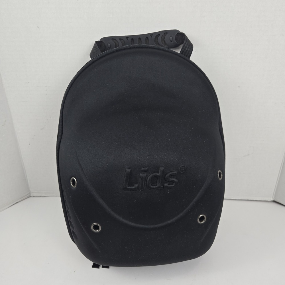 Lids Luggage Durable Storage for Up to 6 Caps with Handle, Vented Black